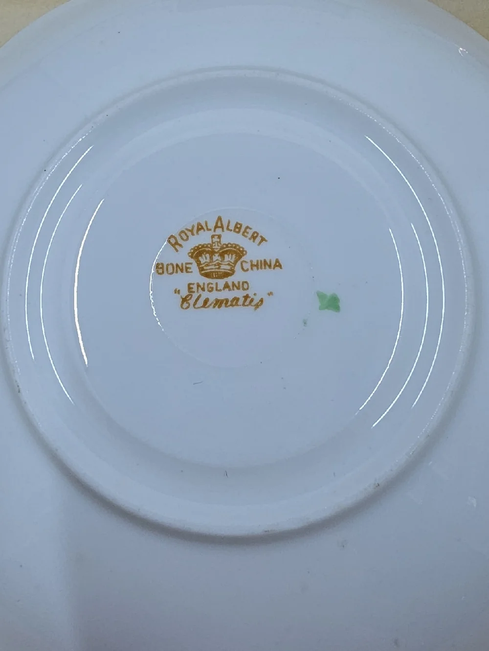 Royal Albert Clematis Pattern Footed Cup and Saucer Hand Painted England